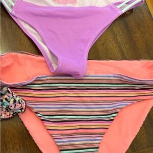 3 Colorful Bikini Bottoms Set